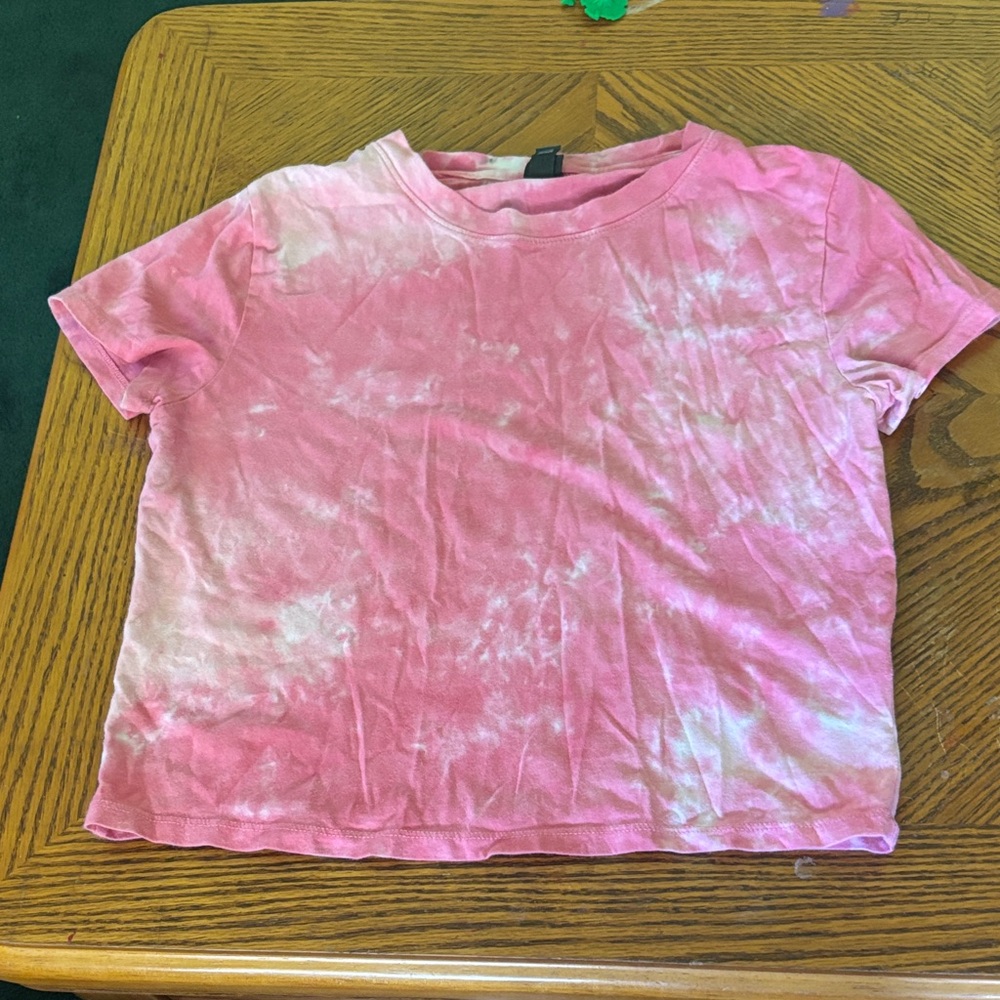 Wild Fable Pink and White Tie-Dye shirt